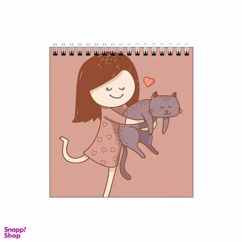 دفتر طراحی بامبیلیپ طرح دختر و گربه کد 6894246