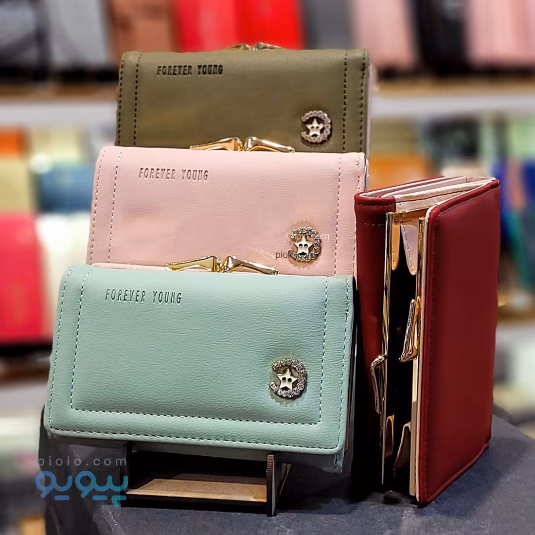 کیف پول سه لت پشت دهانه طرح ستاره