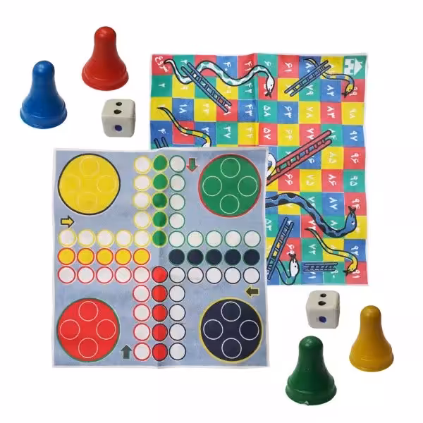 بازی فکری منچ و مار پله پارچه ای بزرگ