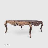 میز جلومبلی چوبی لیونا (سندبلاست بژ)