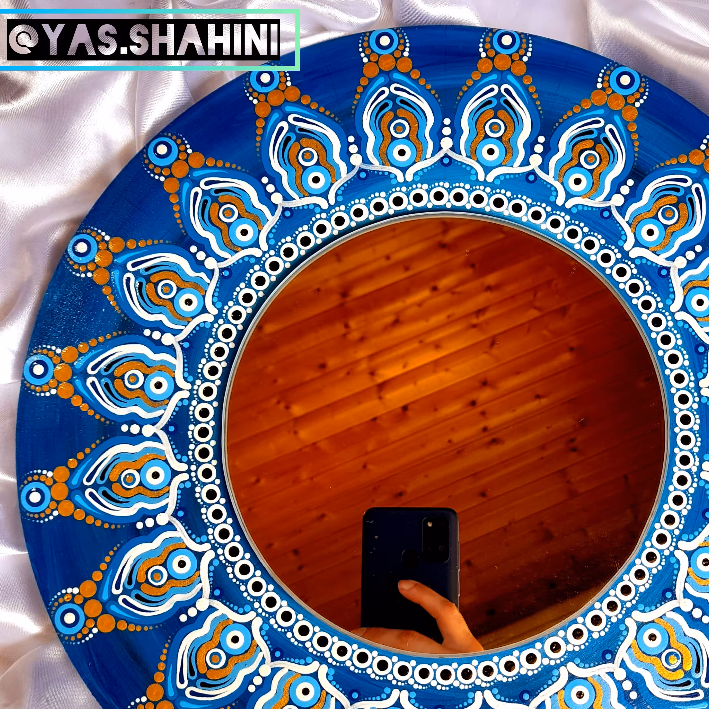 آینه دکوری 35 سانتی کار دست 