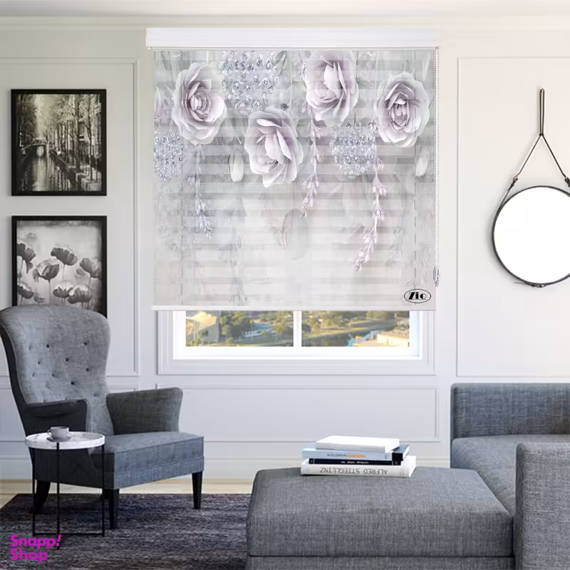 پرده زبرا زیو مدل 3D-1069 سایز 200x200 سانتی متر