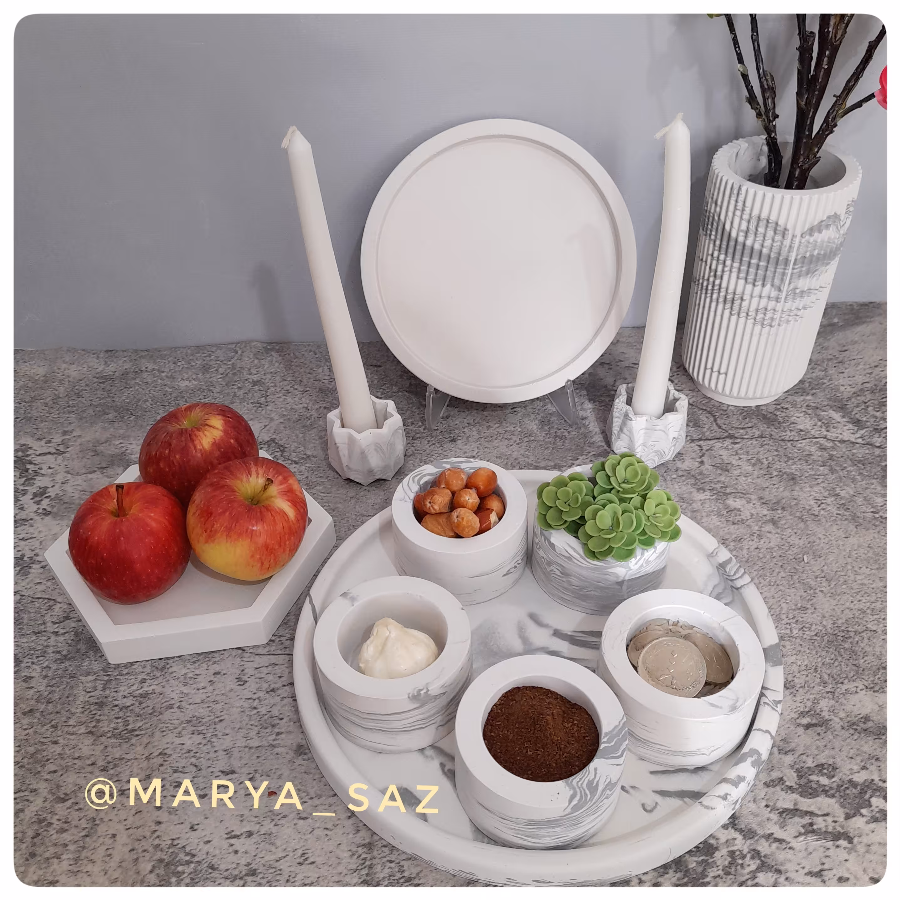 هفت سین طرح شات گرد 2 شامل 11 تیکه بدون آینه 