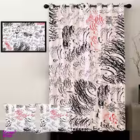 پرده رنس مدل S1-41012 به همراه تابلو و کوسن
