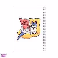 دفتر مشق 100 برگ بامبیلیپ طرح نقشه های گربه ای کد 7217556