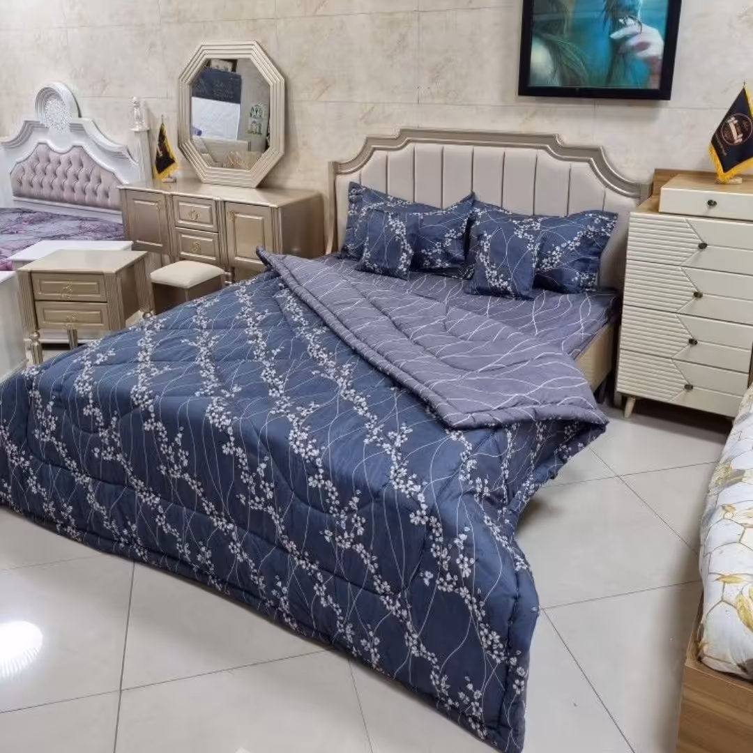 روتختی دونفره . ست روتختی دونفره.سرویس روتختی 6 تیکه دونفره(2 عدد روبالشتی لبه دار2کوسن وکاور تشک و لحاف)