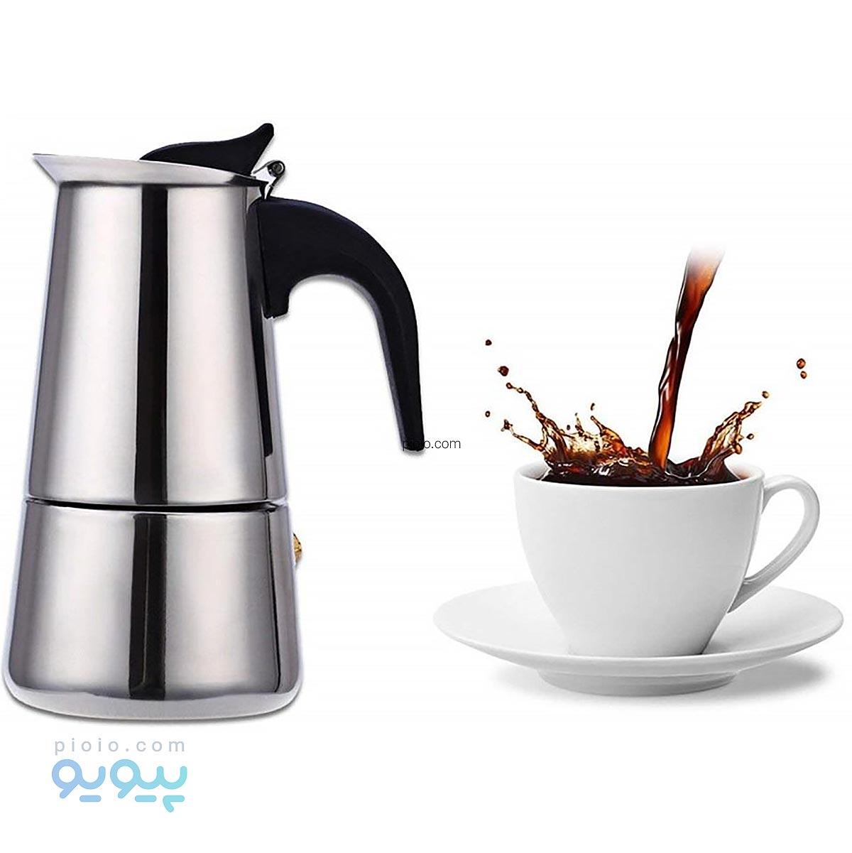 قهوه جوش استیل 2 کاپ تک و عمده