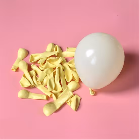 بادکنک پاستلی 6 اینچ زرد