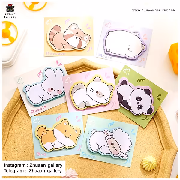 استیکی نت Lazy Animals حیوانات تنبل