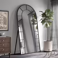 آینه قدی پنجره ای پایه دار فلزی سایز 180-80 