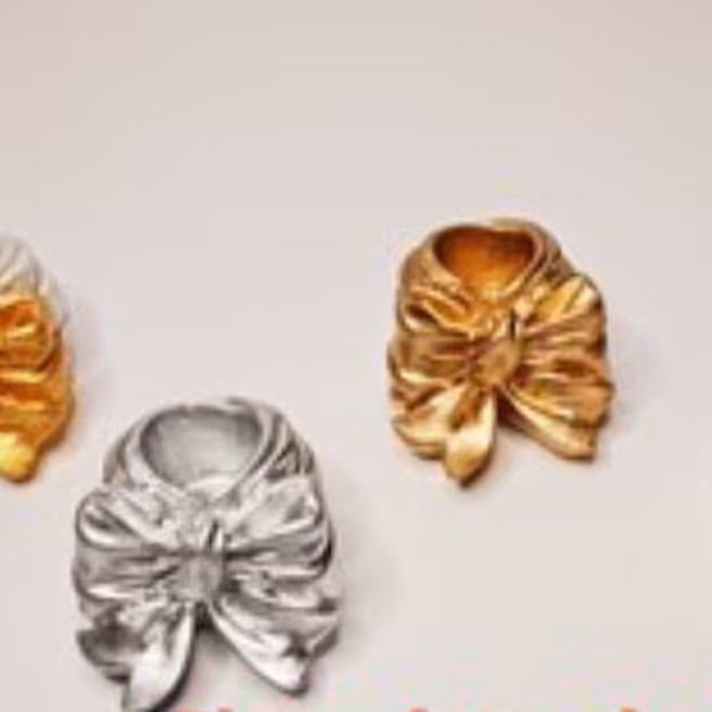 جاشمعی پاپیونی طلایی، نقره ای، مسی (تکی)