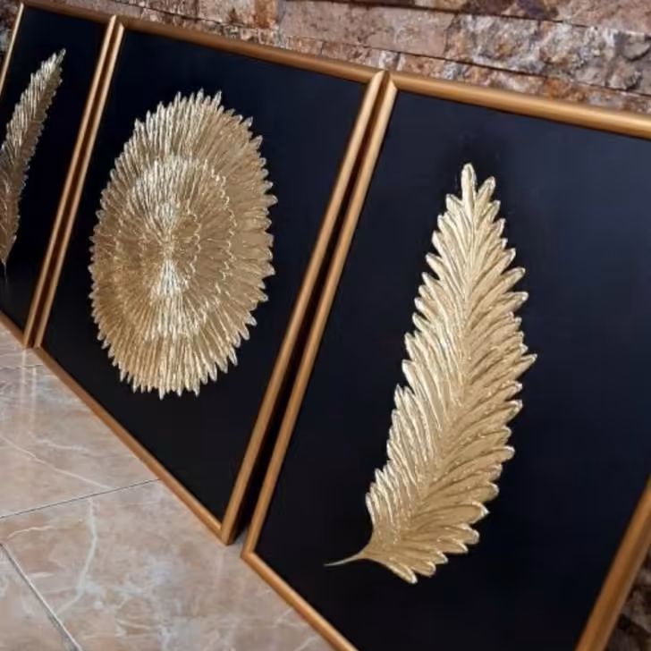 دکوراتیو تابلو ورق طلا