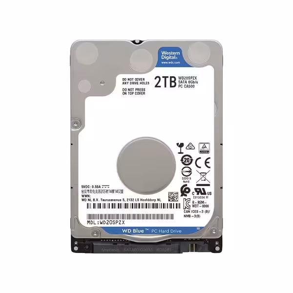 هارد لپ تاپ 2 ترابایت WD مدل BLUE WD20SPZX