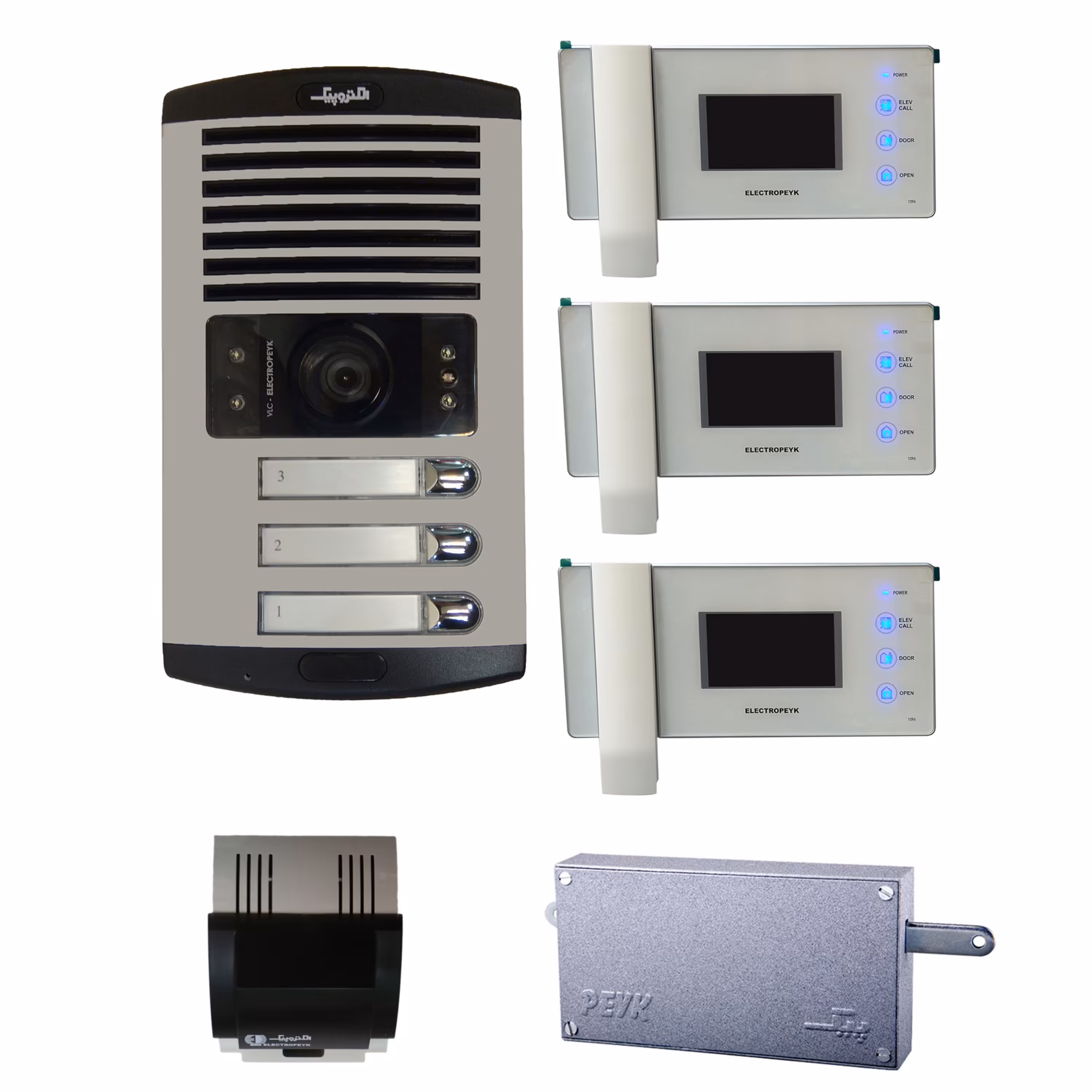 پکیج 3 واحدی کامل آیفون تصویری الکتروپیک 1096 - 1086 سفید