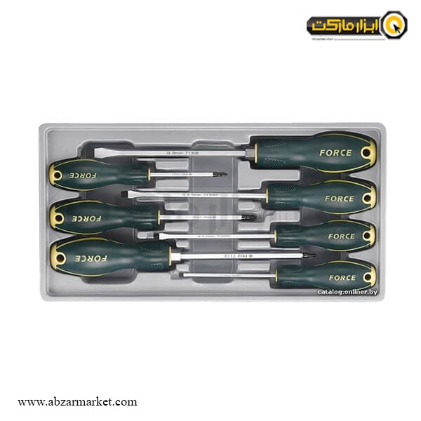 ست پیچ گوشتی تخت و چهارسو فورس 7 عددی مدل 20713