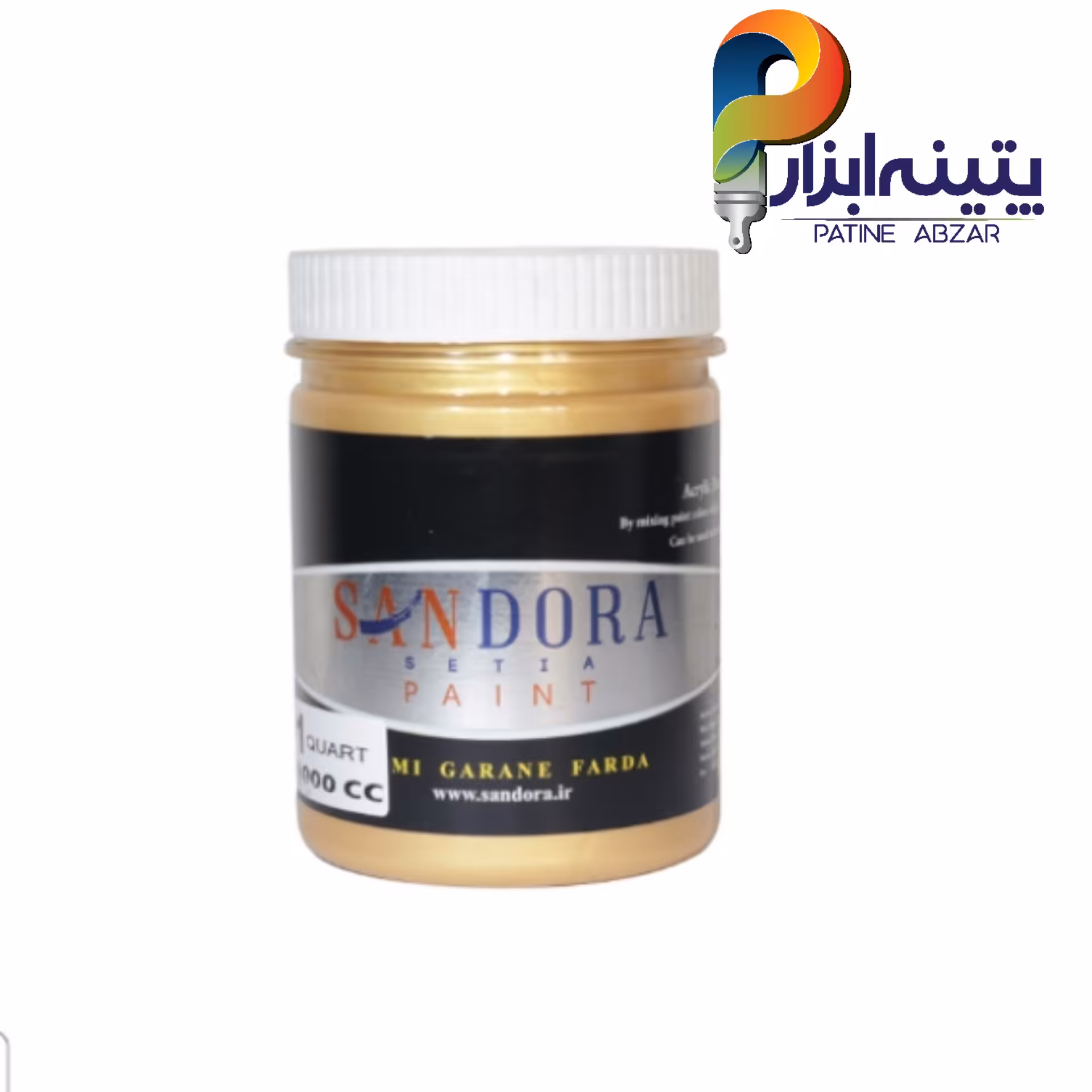 رنگ تزئینی اکلیلی طلایی تیره یک کیلویی ساندورا 