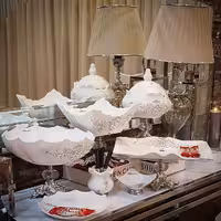 سرویس چهار تکه پذیرایی  سیلور طرح پانیا 