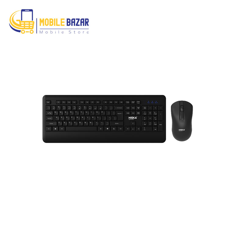 کیبورد و ماوس هیسکا مدل H-MK15W ا Hiska H-MK15W wireless Keyboard and MouseHISKA H-MK15W