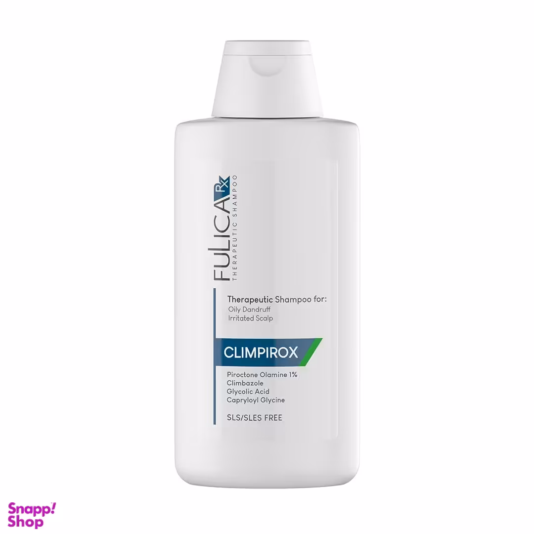 شامپو ضد شوره مناسب پوست سر چرب و جوش دار فولیکا مدل Climpirox حجم ۲۰۰ میلی لیتر