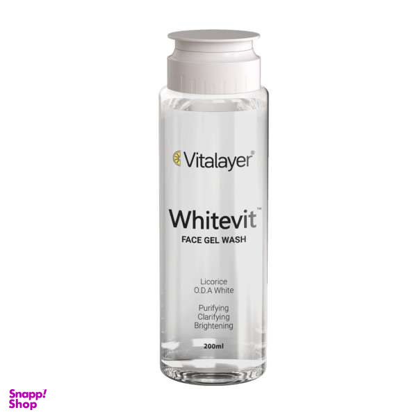 ژل شستشو صورت ویتالیر (Vitalayer) مدل وایت ویت حجم 200 میلی لیتر