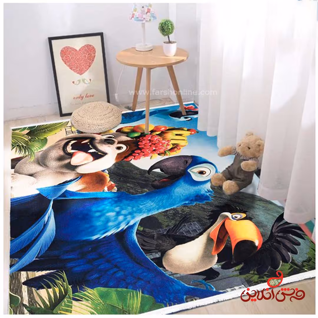 فرش ماشینی کودک کلاریس طرح انیمیشن بلو کد 100251