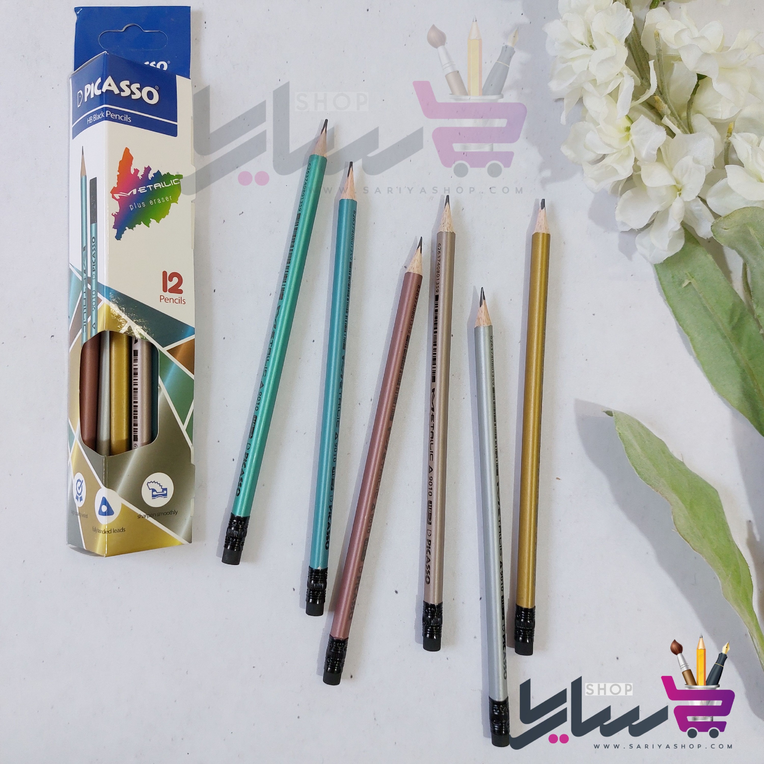 مداد مشکی پیکاسو بسته 12 عددی