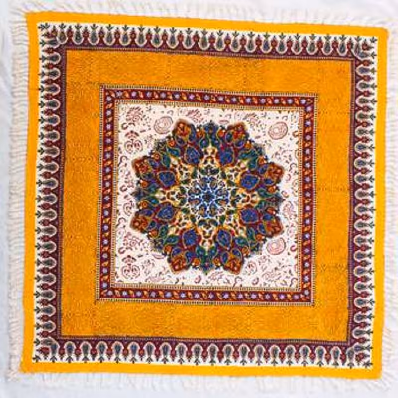 رومیزی قلمکار مدل QTSAطرح گل ترنج