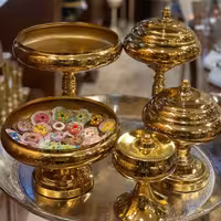 ست 5تیکه فلزی با ابکاری فورتیک  زیبا کیفیت عالی