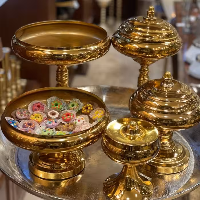 ست 5تیکه فلزی با ابکاری فورتیک  زیبا کیفیت عالی