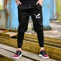 شلوار اسلش مردانه PUMA اسپان کشی کمرکشی بنددار فری سایز مناسب سایز L XL 
