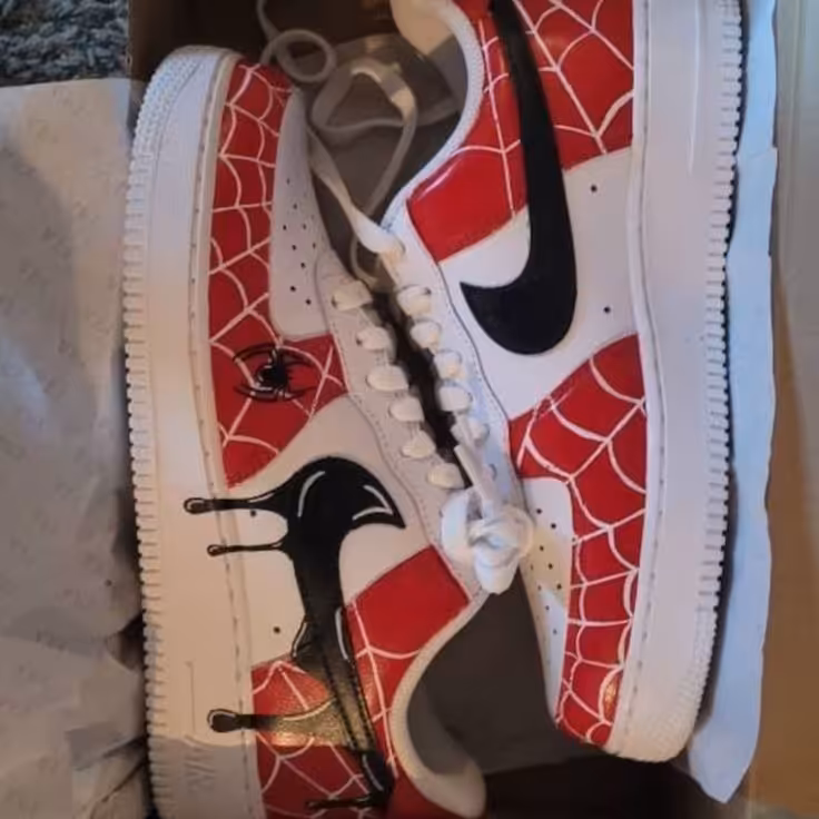 کفش ایرفورس کاستوم شده طرح مرد عنکبوتی 