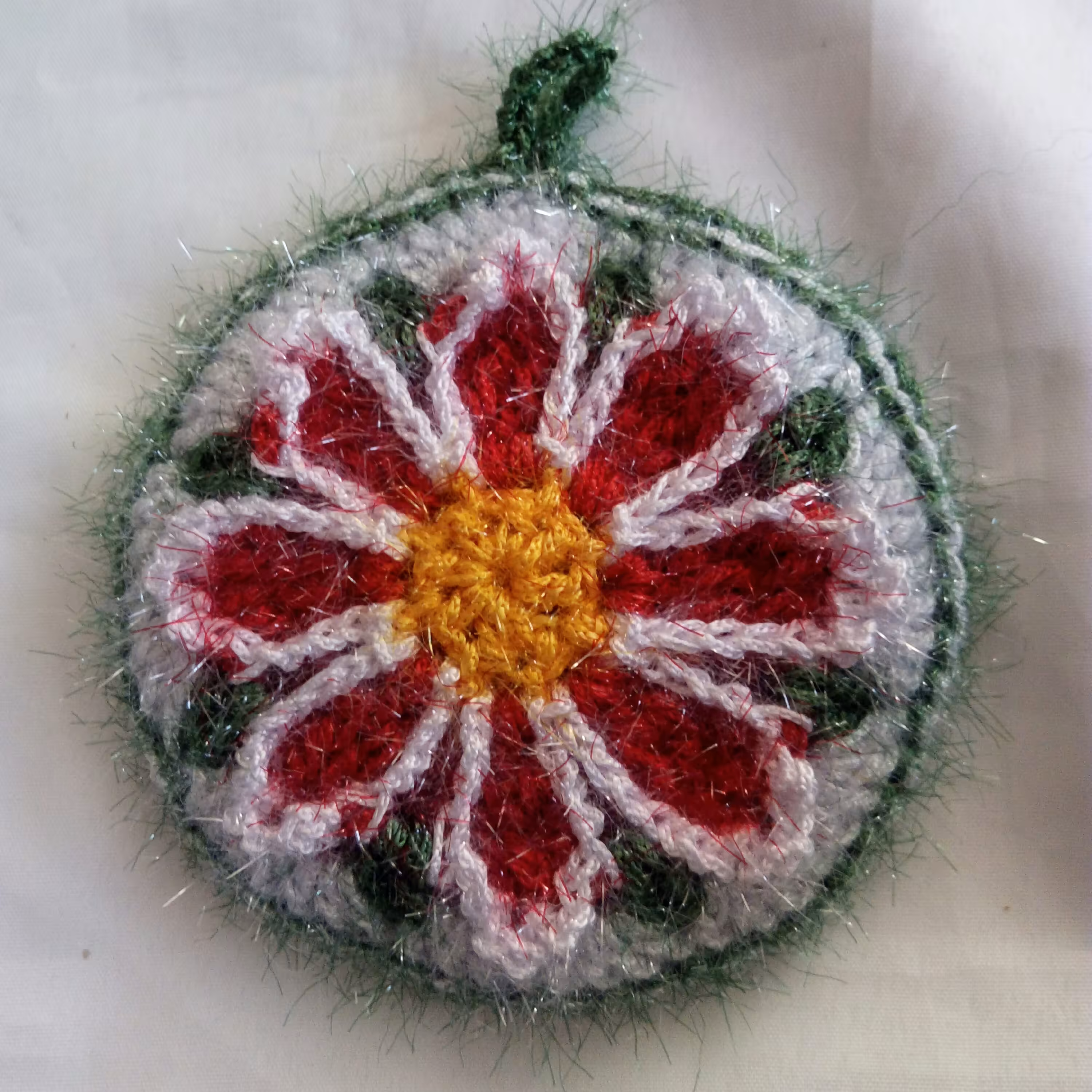 16- ظرف شور بافتنی طرح گل