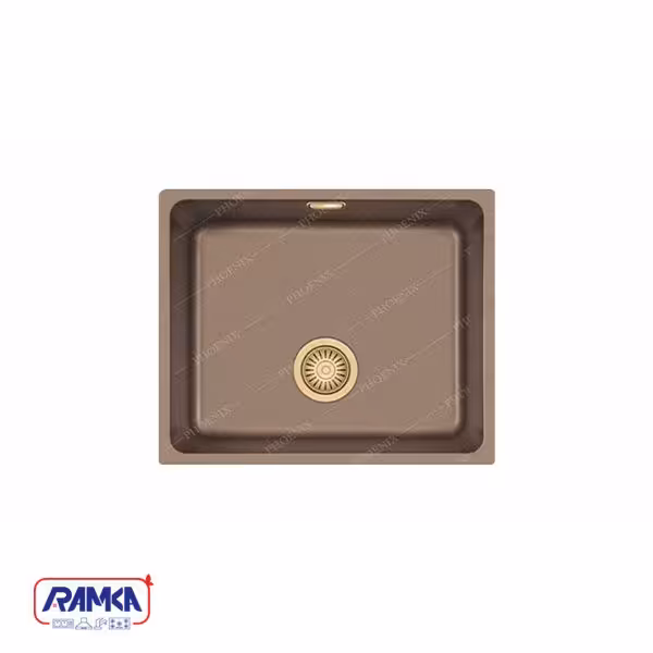 سینک گرانیتی فونیکس کد 70 قهوه ای مرمر طلایی