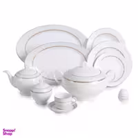 سرویس چینی زرین ۱۰۲ پارچه طرح هدیه طلایی