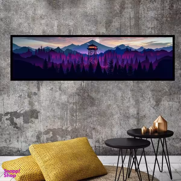 تابلو بکلیت طرح طبیعت جنگل مدل کشیده B-7702