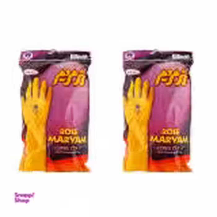 دستکش آشپزخانه ساق بلند رزمریم سایز متوسط بسته 2 عددی