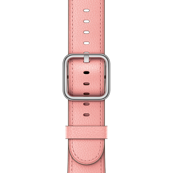 بند اپل واچ 3 چرم مدل 42 میلیمتری مردانه Soft Pink Classic Buckle - Hiapple.ir