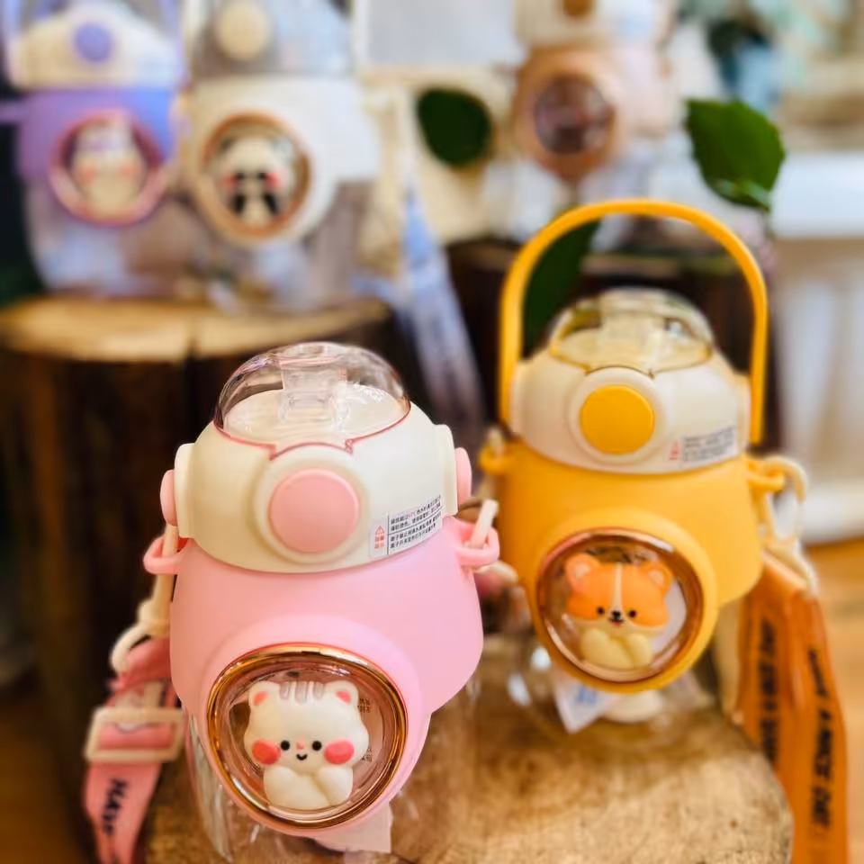 قمقمه نی دار حیوانات کیوت
820میلی