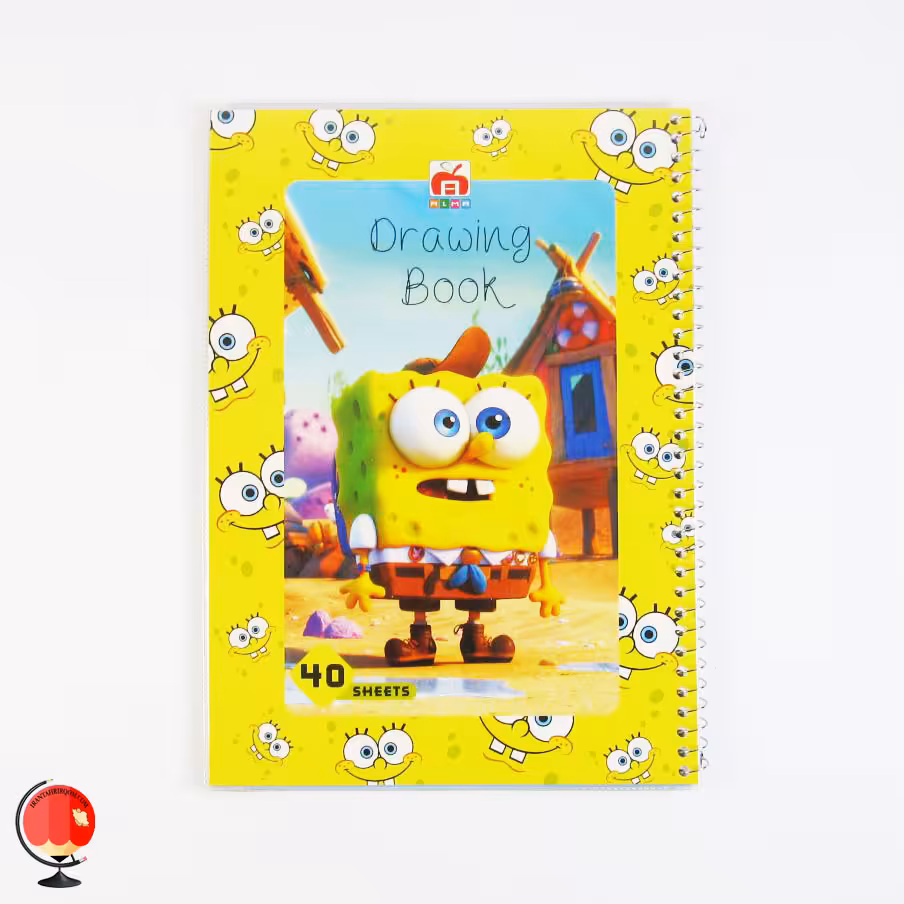 دفتر نقاشی 40 برگ سیمی طرح باب اسفنجی نهال