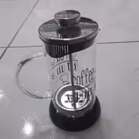 فرنچ پرس 350 میل پیرکس فرنچ پرس دسته پیرکس دمنوش کف ساز قهوه