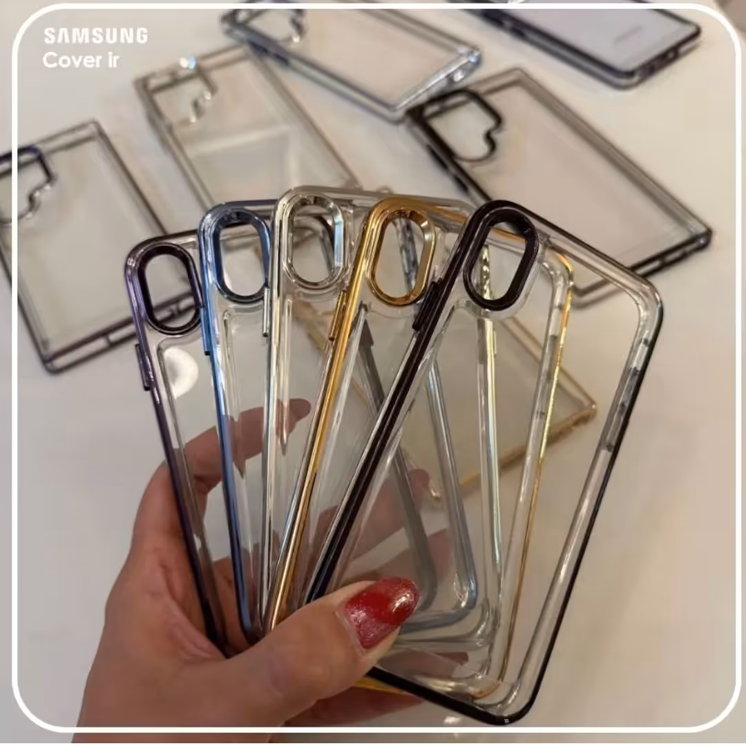 قاب گوشی فوق لاکچری سامسونگ A23 الکتروپلت دکمه فلزی هم رنگ