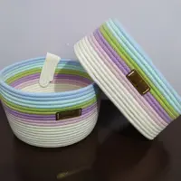 جا دستمال کاغذی و سبد لوسیون کودک رنگین کمانی از جنس قیطان 