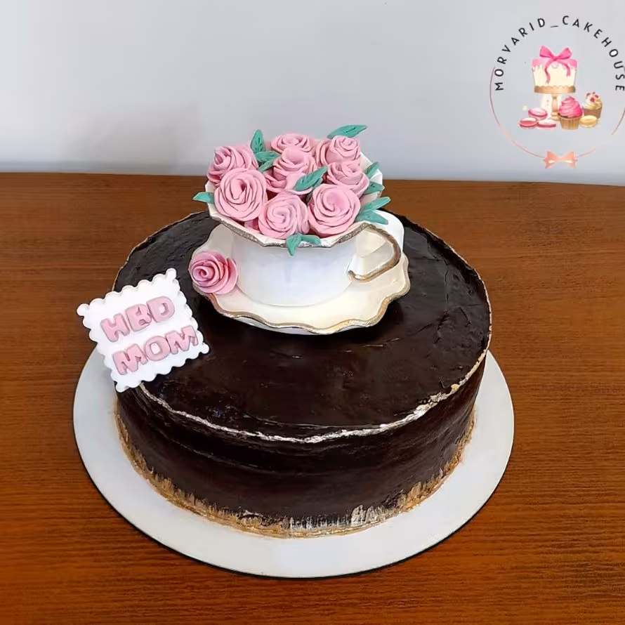 کیک مادر شیک شکلاتی خاص عصرانه چای گل 