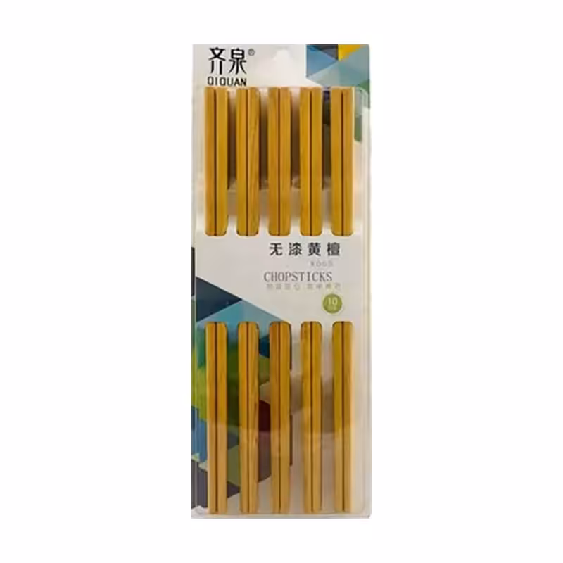 چاپستیک بامبو 10 جفتی طرح 3 (چوب غذاخوری)