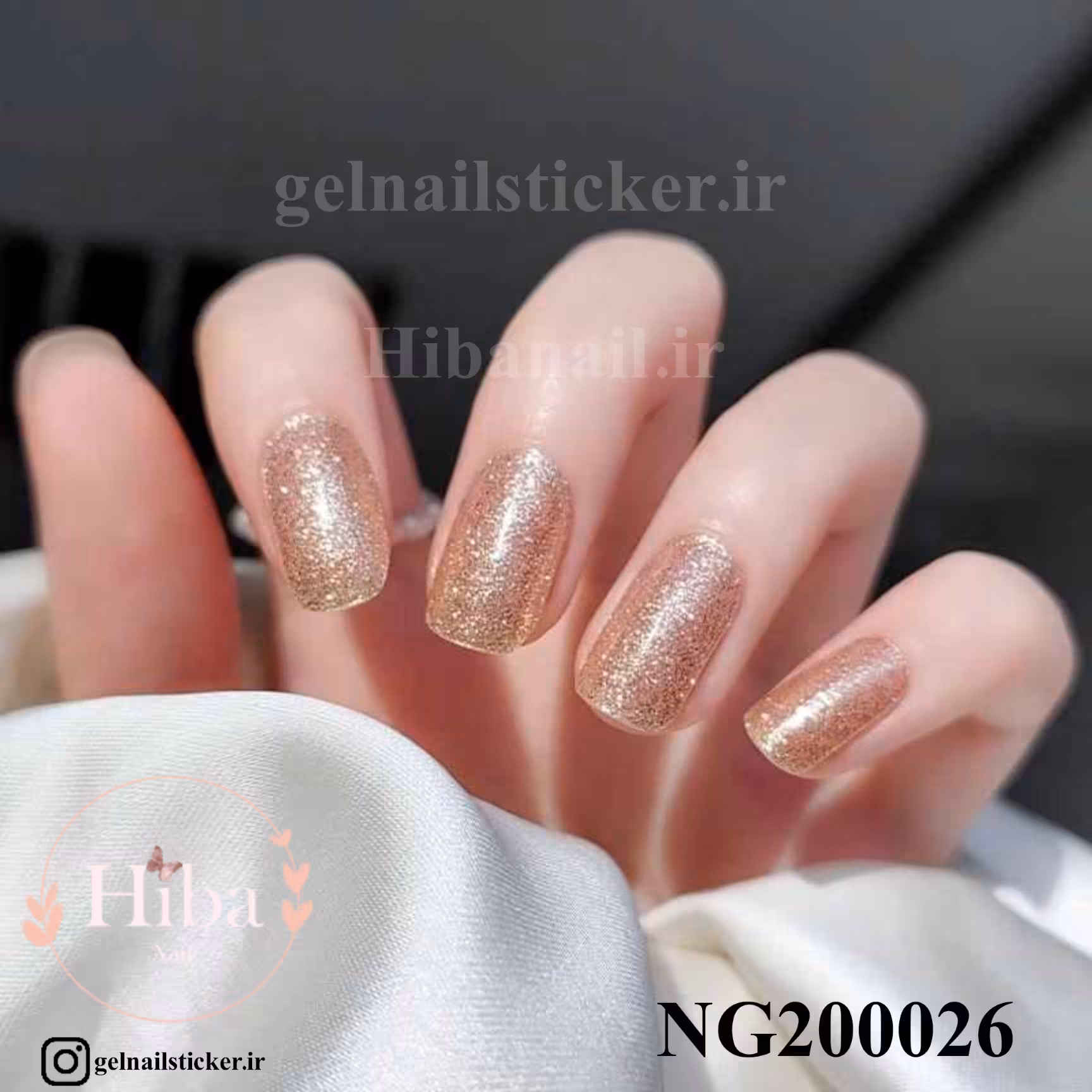 استیکر ژله ای کاشت ناخن (نیل رپ) (پا)_کد NGF200026