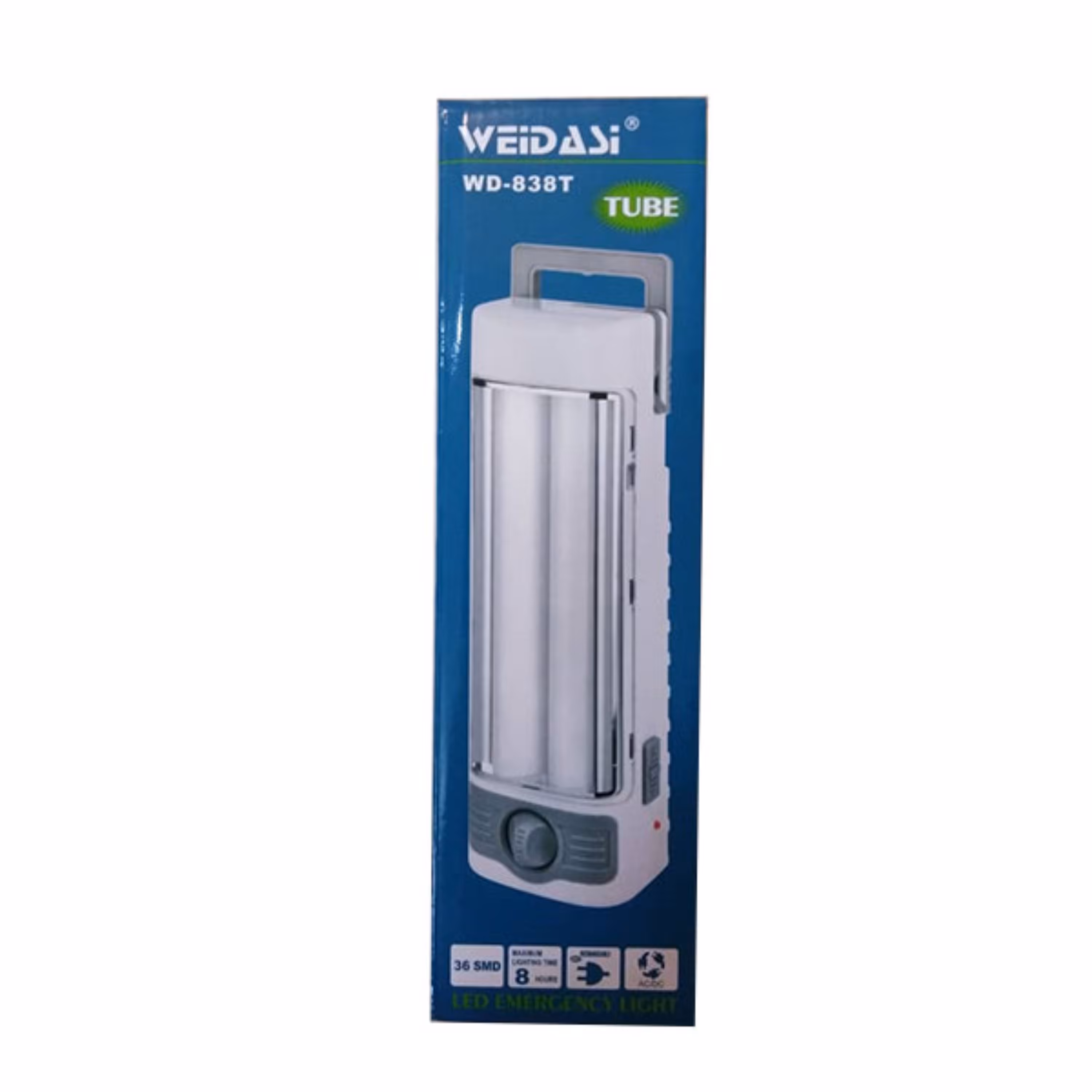 چراغ اضطراری ویداسی مدل WD-838T سایز متوسط و قابل شارژ