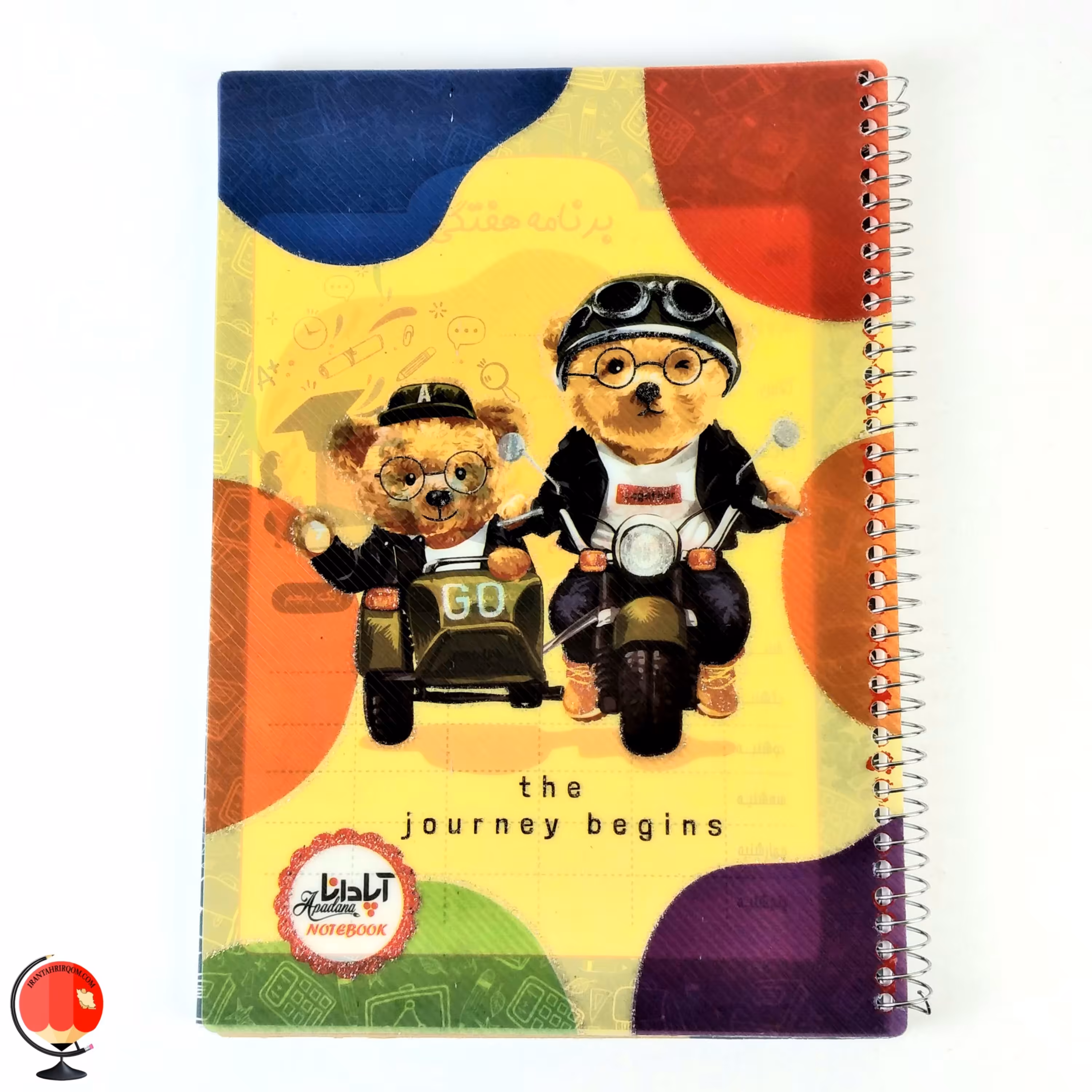 دفتر 80 برگ سیمی جلد طلقی اپادانا طرح خرس کد 2394