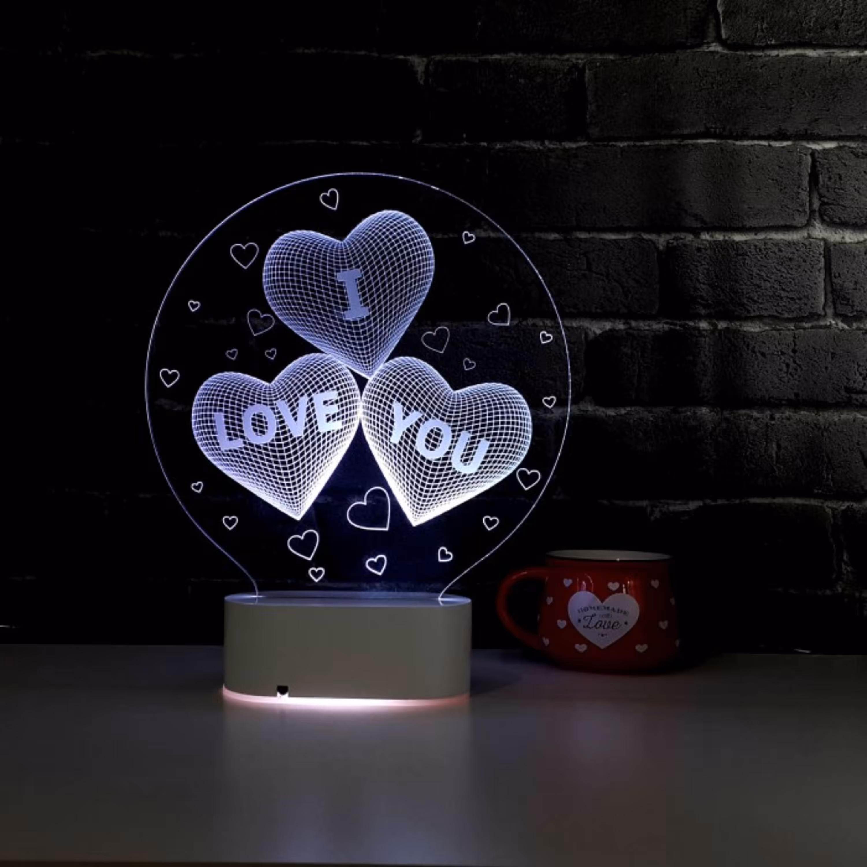 کادو ولنتاین طرح دوستت دارم - i love you رنگ سفید