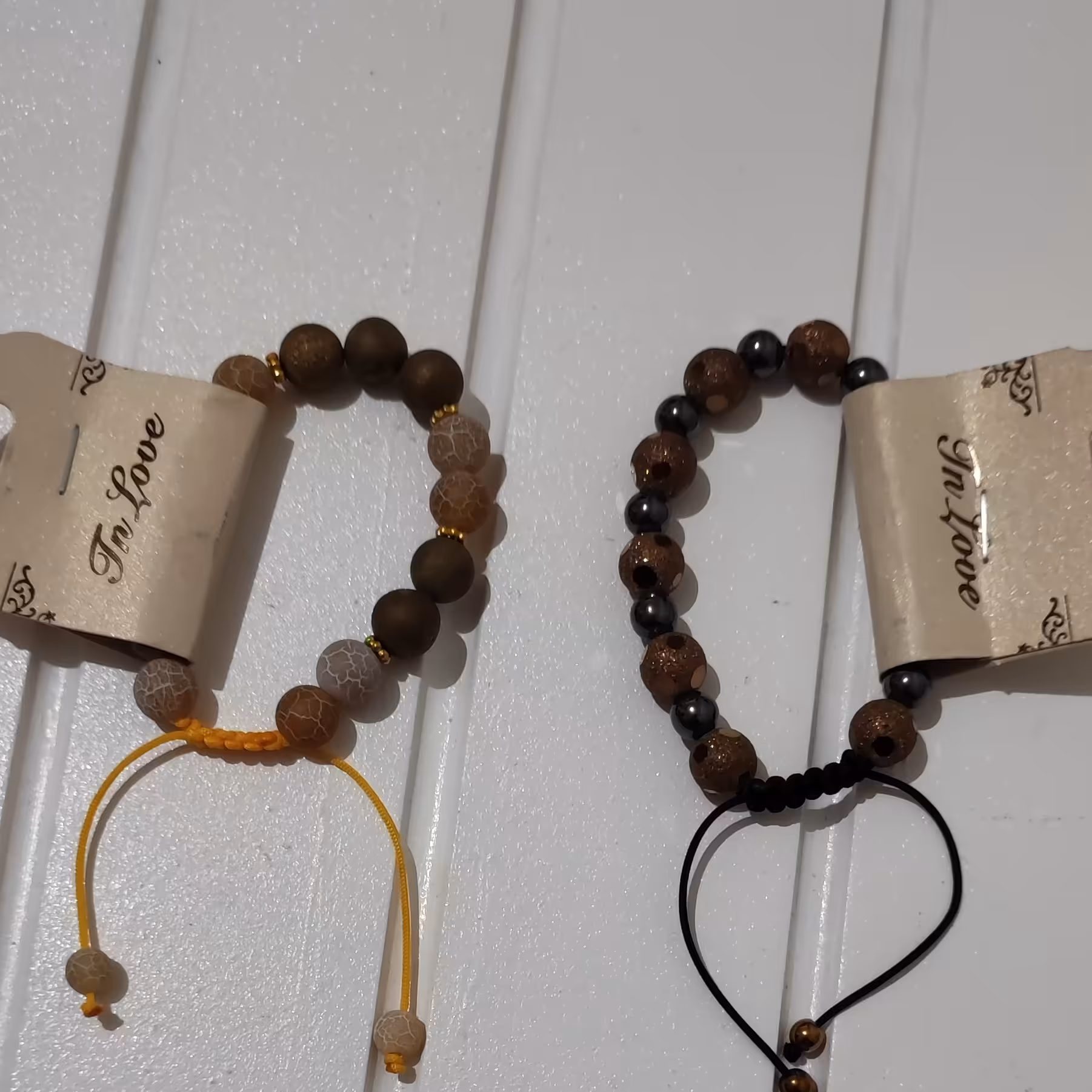 دستبند سنگ اونیکس اکلیلی سایز بندی متغییر 