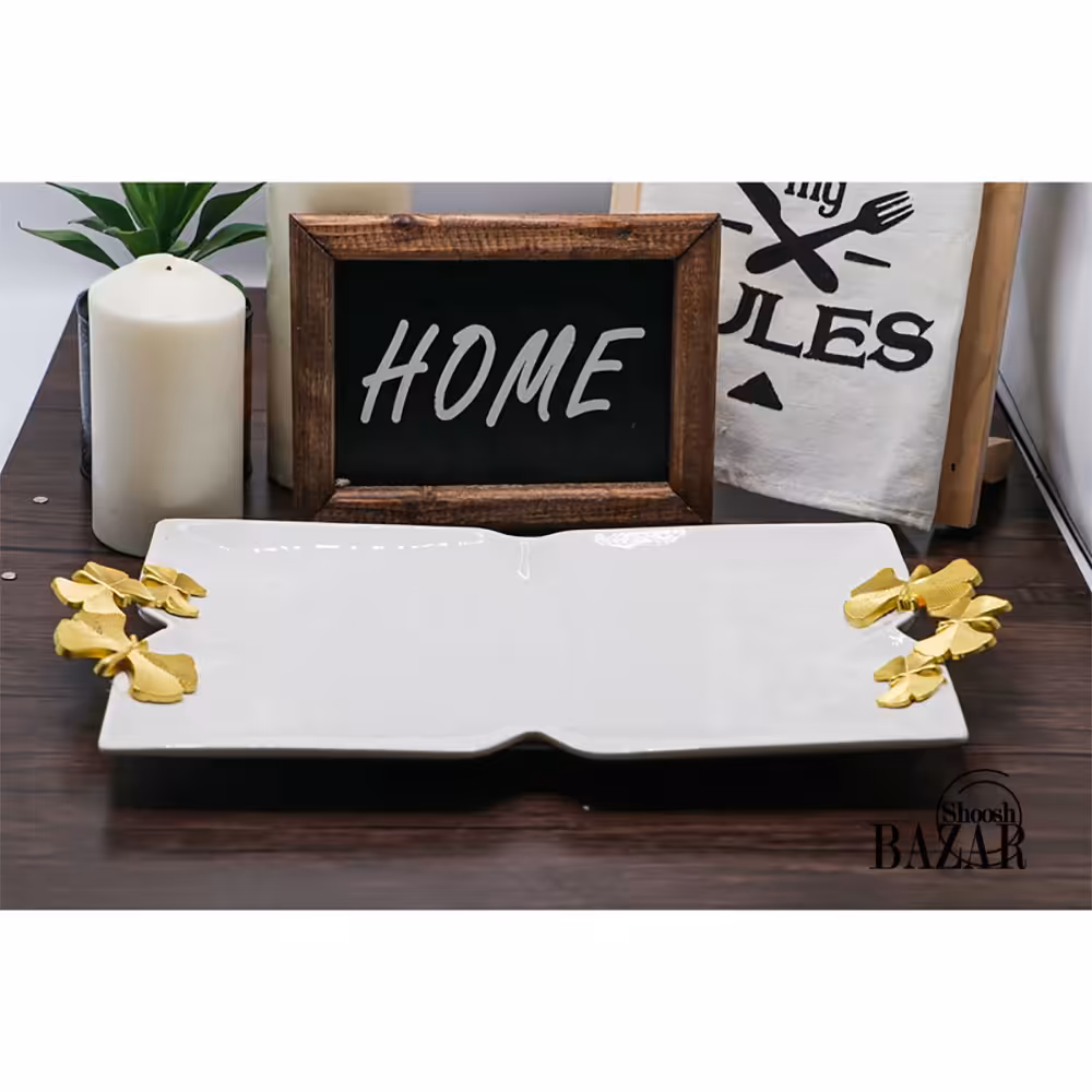 شیرینی خوری مستطیل بزرگ بی وی کی کد 677041 مدل مجستیک